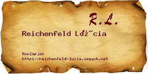 Reichenfeld Lúcia névjegykártya